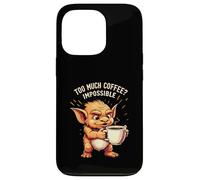 Funny Goblin Coffee Lover Too Much Caffeine Impossible Carcasa para iPhone 13 Pro