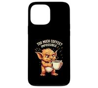 Funny Goblin Coffee Lover Too Much Caffeine Impossible Carcasa para iPhone 13 Pro MAX