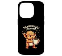 Funny Goblin Coffee Lover Too Much Caffeine Impossible Carcasa para iPhone 14 Pro