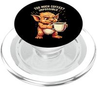Funny Goblin Coffee Lover Too Much Caffeine Impossible PopSockets PopGrip para MagSafe