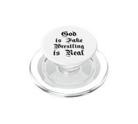 Funny God is Fake Wrestling es un Verdadero gótico Ateo humanista PopSockets PopGrip para MagSafe