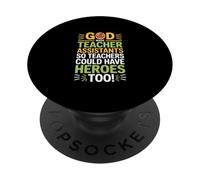 Funny God Made Teacher Assistants Heroes Diciendo PopSockets PopGrip Adhesivo