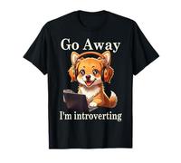 Funny Golden Retriever Corgi Go Away Soy un Perro introvertido Camiseta