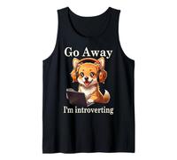 Funny Golden Retriever Corgi Go Away Soy un Perro introvertido Camiseta sin Mangas