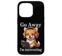 Funny Golden Retriever Corgi Go Away Soy un Perro introvertido Carcasa para iPhone 13 Pro