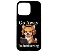 Funny Golden Retriever Corgi Go Away Soy un Perro introvertido Carcasa para iPhone 15 Pro MAX