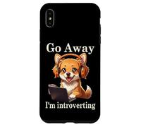 Funny Golden Retriever Corgi Go Away Soy un Perro introvertido Carcasa para iPhone XS MAX