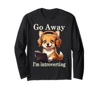 Funny Golden Retriever Corgi Go Away Soy un Perro introvertido Manga Larga