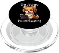 Funny Golden Retriever Corgi Go Away Soy un Perro introvertido PopSockets PopGrip para MagSafe