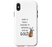 Funny Golf Office Humor Golfing Work Golfer Quote Carcasa para iPhone X/XS