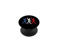Funny Golf Player USA Flag 4th of July Patriotic Men Women PopSockets PopGrip Adhesivo