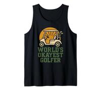 Funny Golf World'S Okayest Golfer Weekend Tournament Retro Camiseta sin Mangas