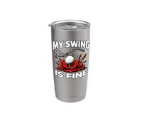 Funny Golfer My Swing Is Fine Sarcastic Golf Joke Vaso térmico de acero inoxidable de doble pared