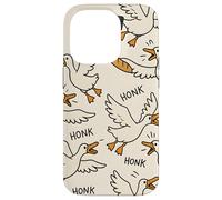 Funny Goose Cartoon Meme Honk Chaos Animal Humor Art Carcasa para iPhone 14 Pro