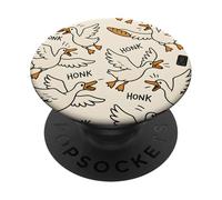 Funny Goose Cartoon Meme Honk Chaos Animal Humor Art PopSockets PopGrip Adhesivo