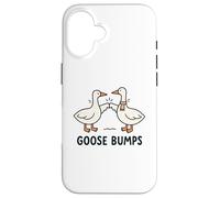 Funny Goose Fist Bump Pun Minimal Cute Animal Illustration Carcasa para iPhone 16