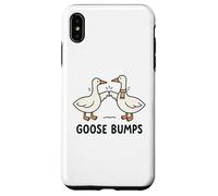 Funny Goose Fist Bump Pun Minimal Cute Animal Illustration Carcasa para iPhone XS MAX