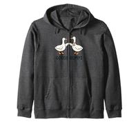Funny Goose Fist Bump Pun Minimal Cute Animal Illustration Sudadera con Capucha