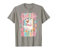 Funny Goose Got Too Silly Cute Colorido Pastel Summer Design Camiseta