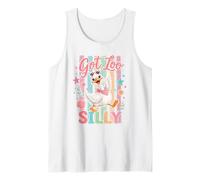 Funny Goose Got Too Silly Cute Colorido Pastel Summer Design Camiseta sin Mangas