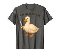 Funny Goose I Require Snacks Animal Mamá Papá Camiseta