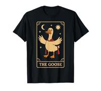 Funny Goose Meme Tarot Card Design with Stars Moon Camiseta
