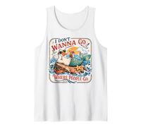 Funny Goose Mermaid Beach No Quiero IR Donde la Gente va Camiseta sin Mangas