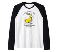 Funny Goose - Motivación - He Sobrevivido a demasiadas tormentas Camiseta Manga Raglan
