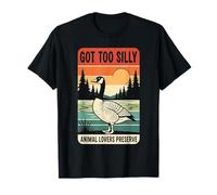 Funny Goose National Park Retro Animal Lover Got Too Tonto Camiseta