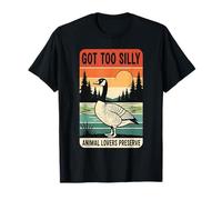 Funny Goose National Park Retro Animal Lover Got Too tonto Camiseta