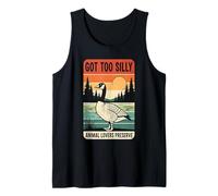 Funny Goose National Park Retro Animal Lover Got Too tonto Camiseta sin Mangas
