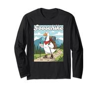 Funny Goose Pun Hiking Outdoor Manga Larga