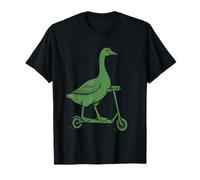 Funny Goose Riding Scooter Farm Animal Humor Camiseta