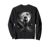 Funny Goose Selfie Luna Llena Bosque de Brujas Volador Halloween Sudadera