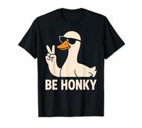 Funny Goose with Sunglasses Be Honky Meme Humor Lovers Camiseta