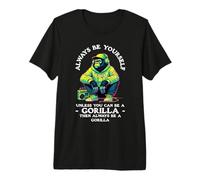 Funny Gorilla Art para Hombres y Mujeres, Amantes de los gorilas de Animales Primates Camiseta Premium