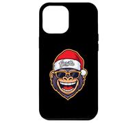 Funny Gorilla Christmas Santa Hat Sunglasses Holiday Xmas Carcasa para iPhone 12 Pro MAX