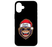 Funny Gorilla Christmas Santa Hat Sunglasses Holiday Xmas Carcasa para iPhone 16 Plus