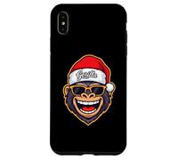 Funny Gorilla Christmas Santa Hat Sunglasses Holiday Xmas Carcasa para iPhone XS MAX
