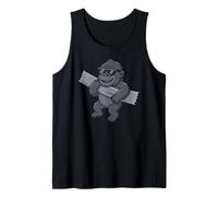 Funny Gorilla - Cinta Adhesiva para Amantes de los Animales Camiseta sin Mangas