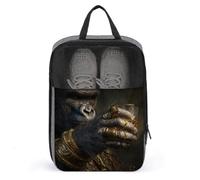 Funny Gorilla Hand Holding A Glass Shoe Bag for Travel Daily Use Anti-Dust Storage Carrier Golf Shoe Pouch
