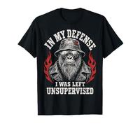 Funny Gorilla In My Defense I Was Left Unsupervised Apparel Camiseta