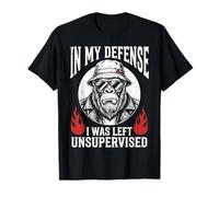 Funny Gorilla In My Defense I Was Left Unsupervised Apparel Camiseta