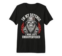 Funny Gorilla In My Defense I Was Left Unsupervised Apparel Camiseta Premium