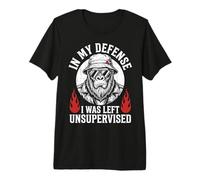 Funny Gorilla In My Defense I Was Left Unsupervised Apparel Camiseta Premium