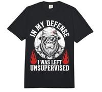 Funny Gorilla In My Defense I Was Left Unsupervised Apparel Comfort Colors Adult Heavyweight T-Shirt