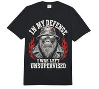 Funny Gorilla In My Defense I Was Left Unsupervised Apparel Comfort Colors Adult Heavyweight T-Shirt