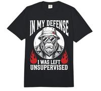 Funny Gorilla In My Defense I Was Left Unsupervised Apparel Comfort Colors Adult Heavyweight T-Shirt