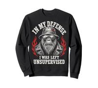 Funny Gorilla In My Defense I Was Left Unsupervised Apparel Sudadera
