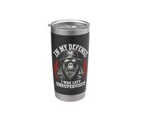 Funny Gorilla In My Defense I Was Left Unsupervised Apparel Vaso térmico de acero inoxidable de doble pared
